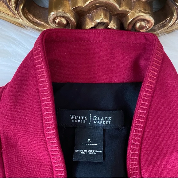 White House Black Market Trophy Military Red Jacket - Picture 11 of 14